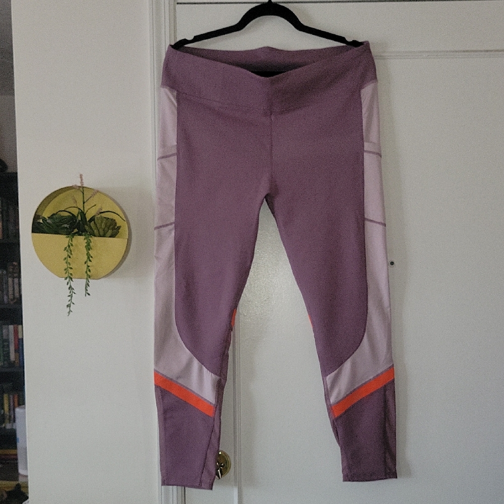 Fabletics Lavender and Orange Leggings